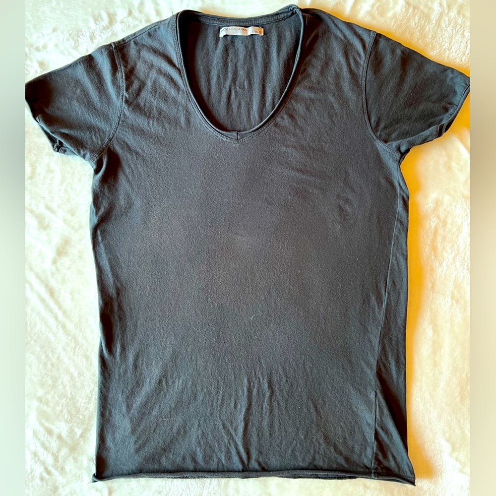 Piazza Italia Man Black V-Neck T-Shirt